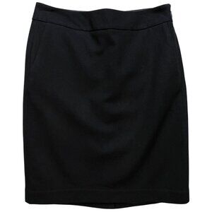 Eddie Bauer Women's Wool Straight & Pencil Skirt Mercer Fit Size 4 Black Stretch